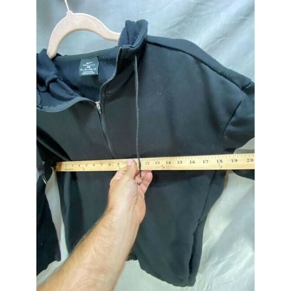 Nike Sweater Adult Extra Small Black Full Zip Long Sleeves DRI‎ FIT Hoodie Mens. - Picture 6 of 8